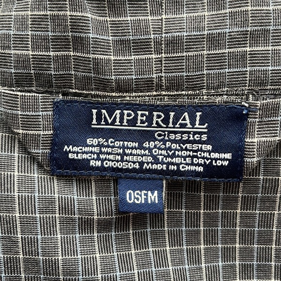 Imperial Classic Mens Checkered Belted Robe Size OSFM - Picture 9 of 11